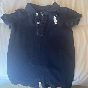 Ralph Lauren Navy Blue Baby Romper